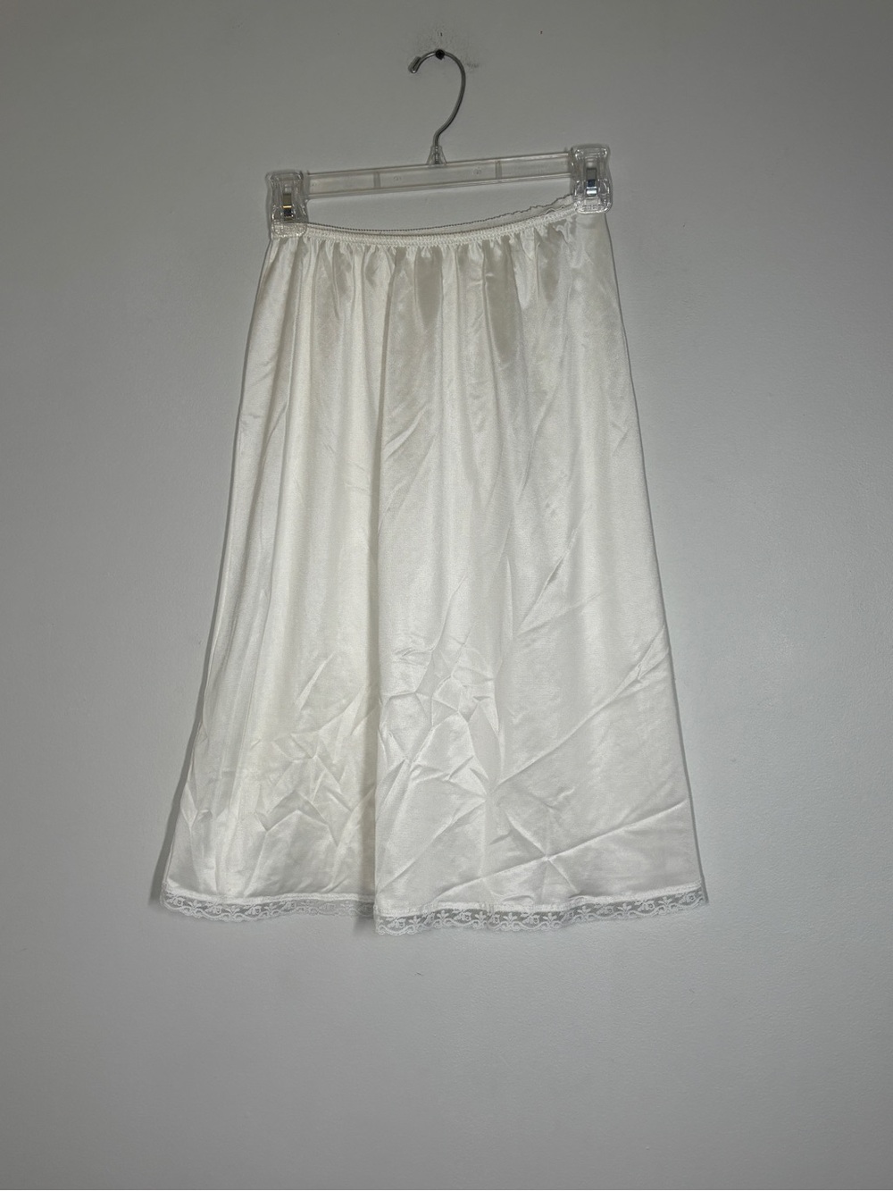 Vintage Montgomery Ward Antron Nylon White Half Slip Skirt